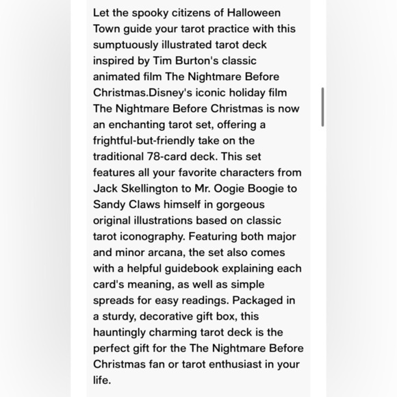 Nightmare Before Christmas Tarot Deck and Guidebook - Picture 3 of 5